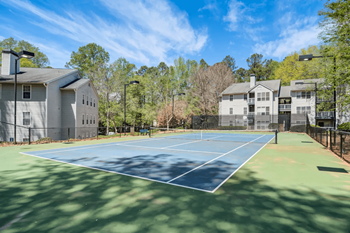 Lighted tennis courts